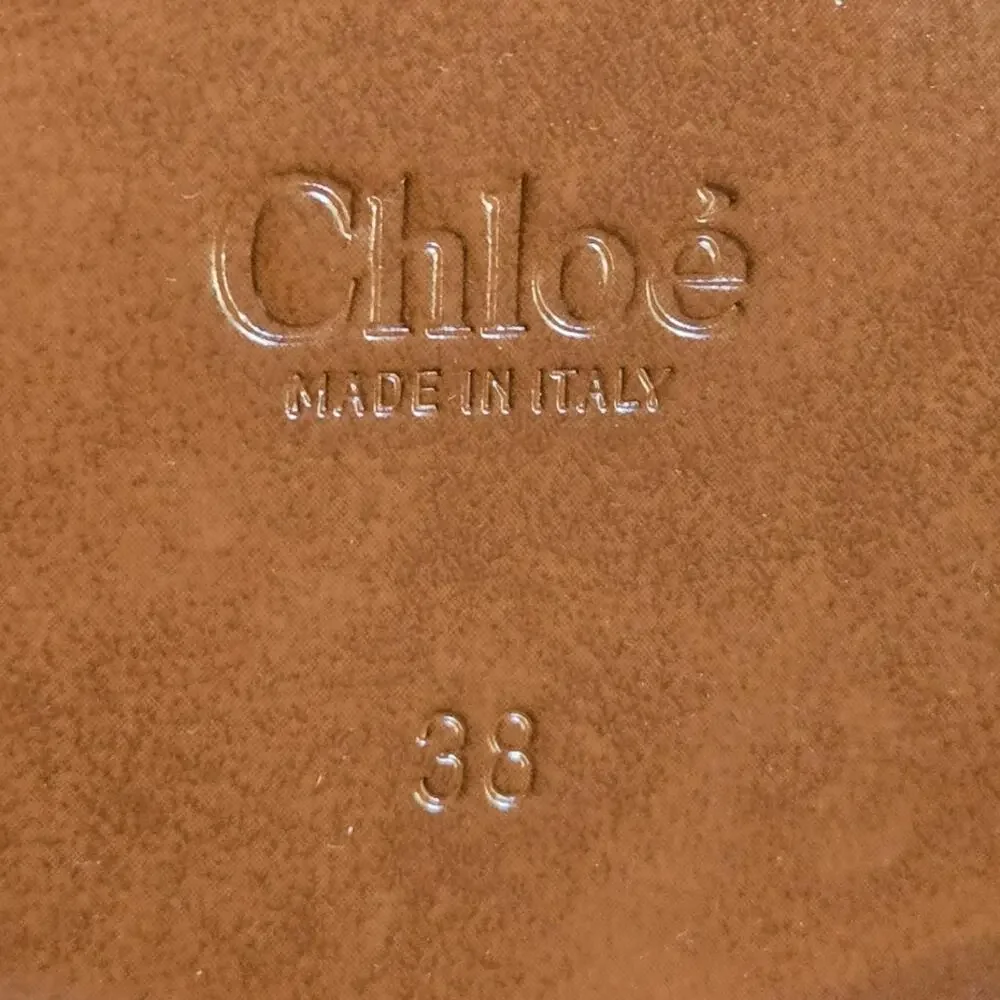 Chloe C Monogram Embellished Italian Leather Cream Flat Loafers